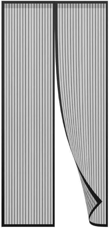 Mesh Magnetic Screen Door for Balcony and Patio Door, Hands Free Walk Through, Auto Closing Magnet Curtain, Anti Mosquito Insect Bug Net, Pet Friendly, Easy Install for Home Doorway (Black)