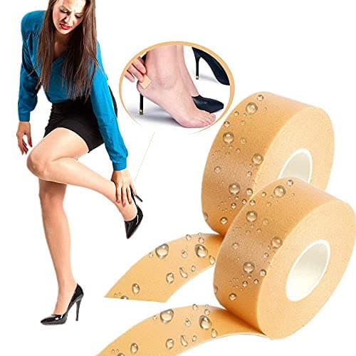 Vrllinking Foot Hand Care Protector Sticker 4 Rolls Heel Cushion for Men and Women, SubClap Waterproof Foam Heel Sticker Tape for Feet Toe Finger to Prevention Blister, Chafing, Friction Shoe insert
