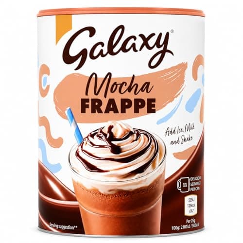 Galaxy Mocha Frappe Powder Drink Mix, Instant Milkshake Beverage, Rich Creamy Mocha Taste, Easy to Prepare, 280g Flavored drink concentrate