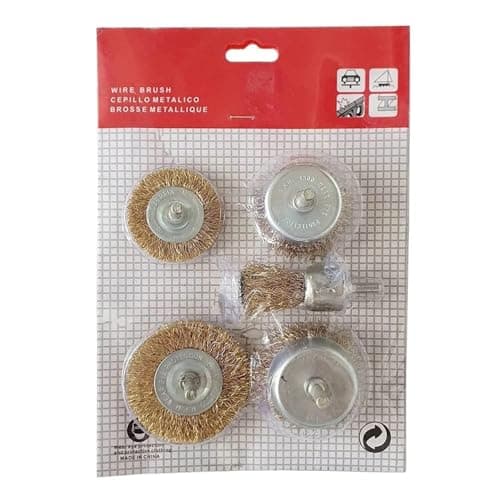 Drill Attachments Wire Brush Set - 6 Pieces Abrasive brush
