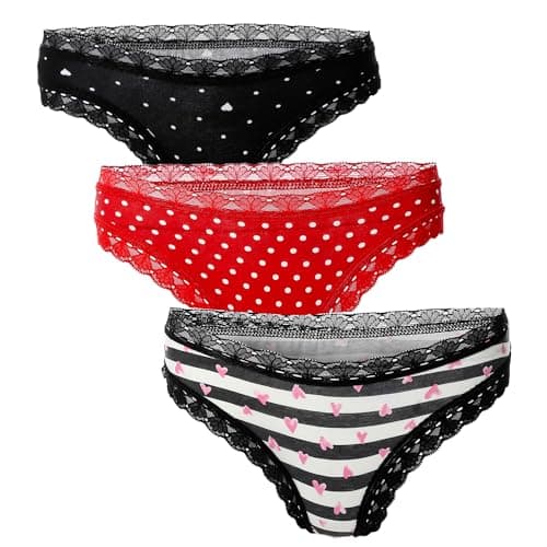 Bundle OF (3) Cotton Printed Bikini Dantel Underpants