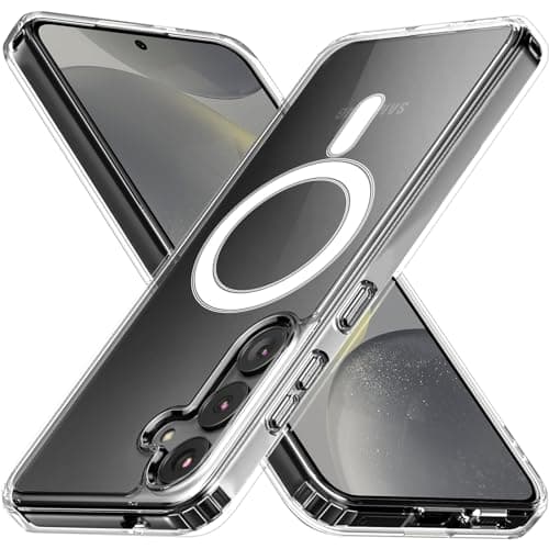 UCHUANG S24+ Plus Case Clear Cover for Samsung Galaxy S24+, with Support Ma-g-safe Charger Charging Ultra-Thin Shockproof and Transparent Non-yellowing Case for S24+ 6.6 Inch (2024) Cellular phone case