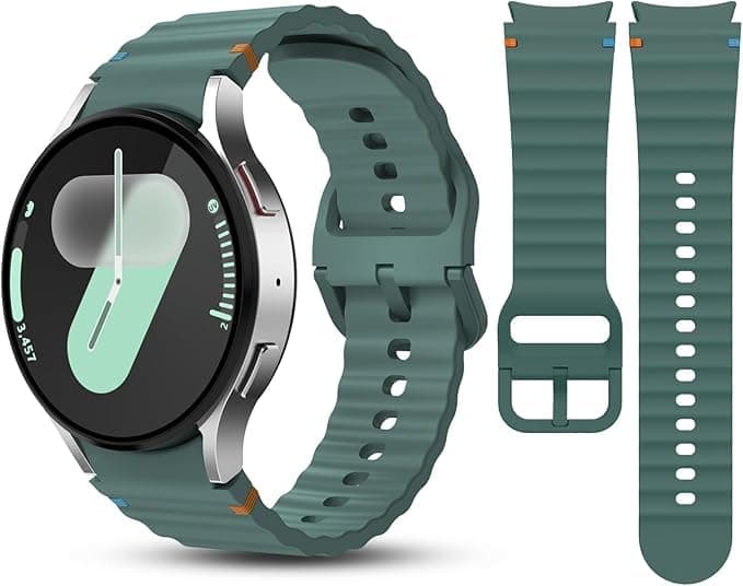 No Gap Band Compatible with Samsung Galaxy Watch 7/6/5/4/FE, Watch 5 Pro, Galaxy Watch 6 4 Classic, Soft Silicone Smartwatch Replacement Strap for Men and Women
