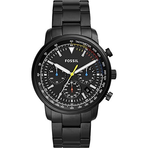Fossil Goodwin Chronograph Black Stainless Steel Watch 44MM FS5413