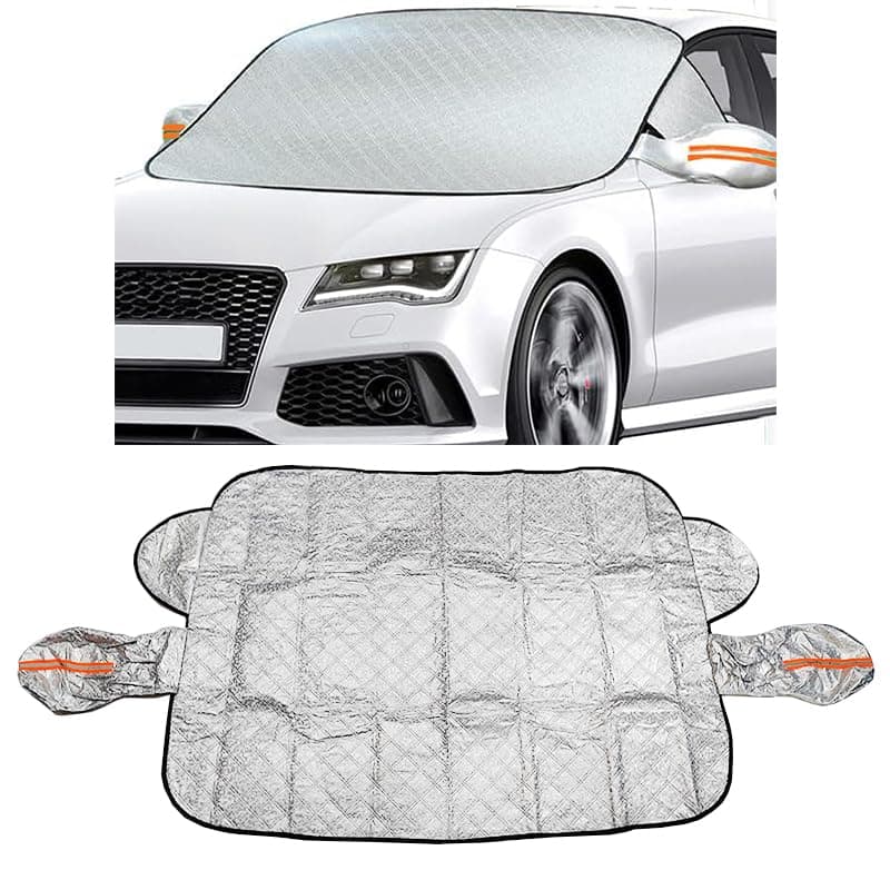 KaberTrade Car Windshield Sun Shade Cover, All Weather Protection for Winter and Summer (Wing and Mirror Cover, 144 * 102cm, Code:7250) - KaberTrade Vehicle interior shade