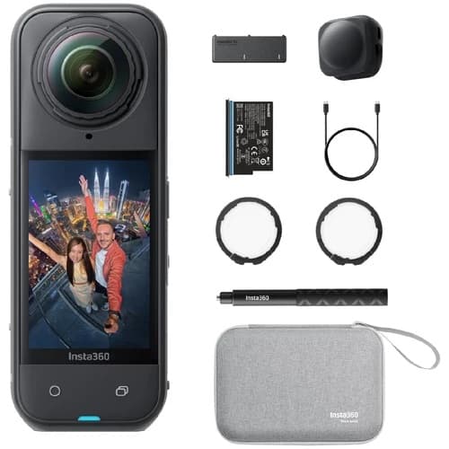 Insta360 X5 Action Camera Essentials Bundle , 72 megapixels 6mm , Black