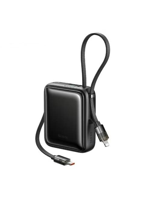 Mcdodo Wired Wired Power Bank with 2 Built-in Cables , 10000 mAh 1 Ports , Black , MC-2550