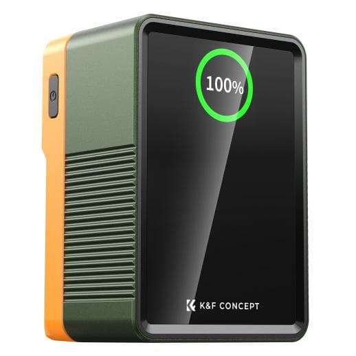 K&F Concept V99 Pro V-Mount Battery forProfessional Cameras, Camcorders, LED Lights, Monitors, and Other V-Mount Compatible Equipment ,Army Green - KF28.0024V2