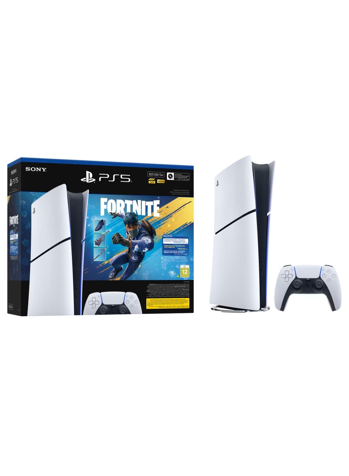 Sony PlayStation Console PlayStation 5 Digital Edition UAE Version 1 TB ,1 Controllers ,White - CFI2116B01YFORTNITEFC
