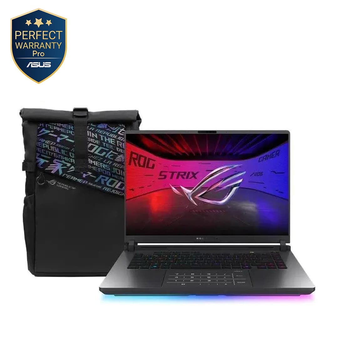 Asus ROG Strix G16 G615LW-RV132W Laptop ,Intel Core Ultra 9 275HX 16 Inch ,1 TB SSD ,32 GB ,NVIDIA GeForce RTX 5080 ,Windows 11 - Black