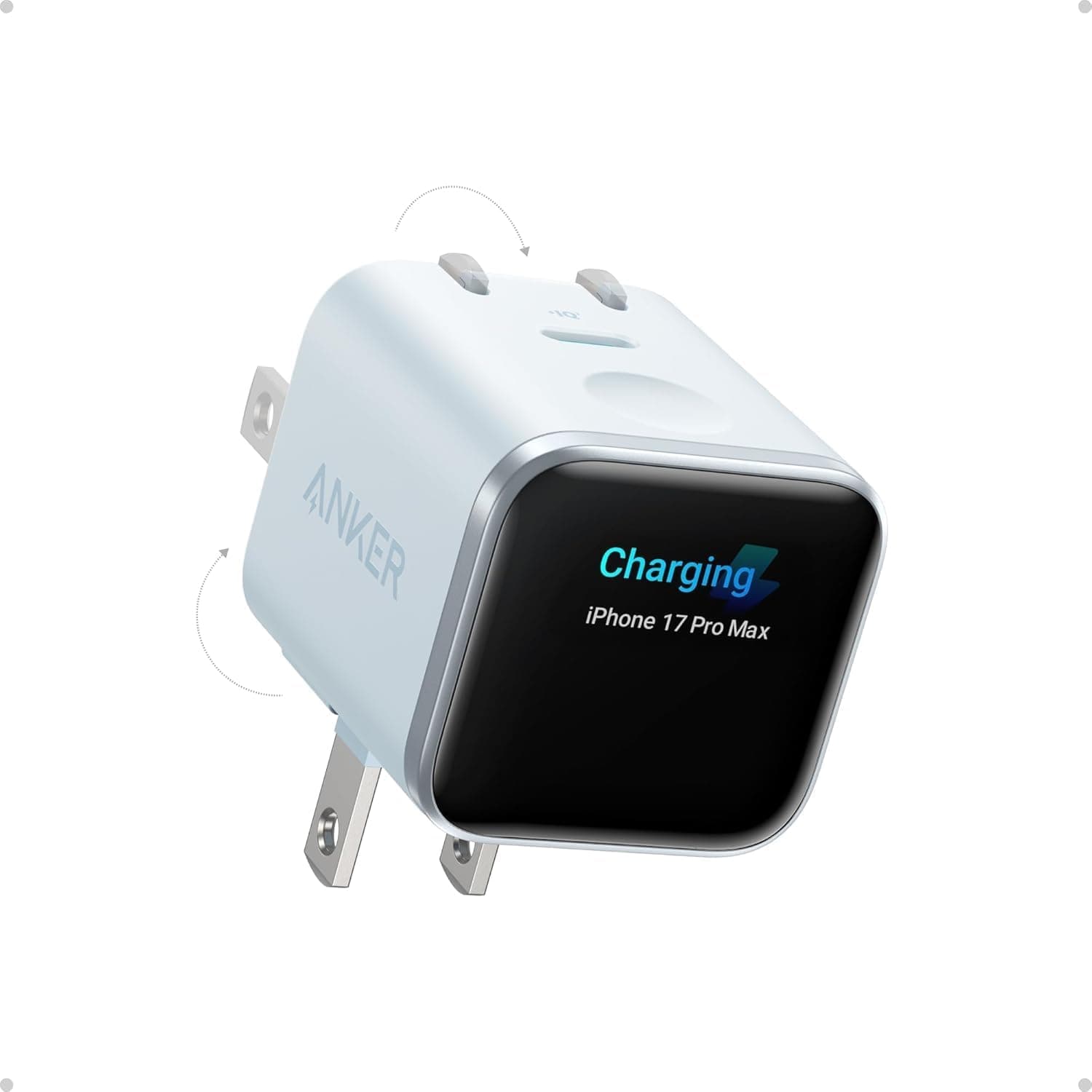 Anker Smart Wall Charger , 1 Ports Type C , 45 Watt 120 Volt Blue - (Chinese Version)