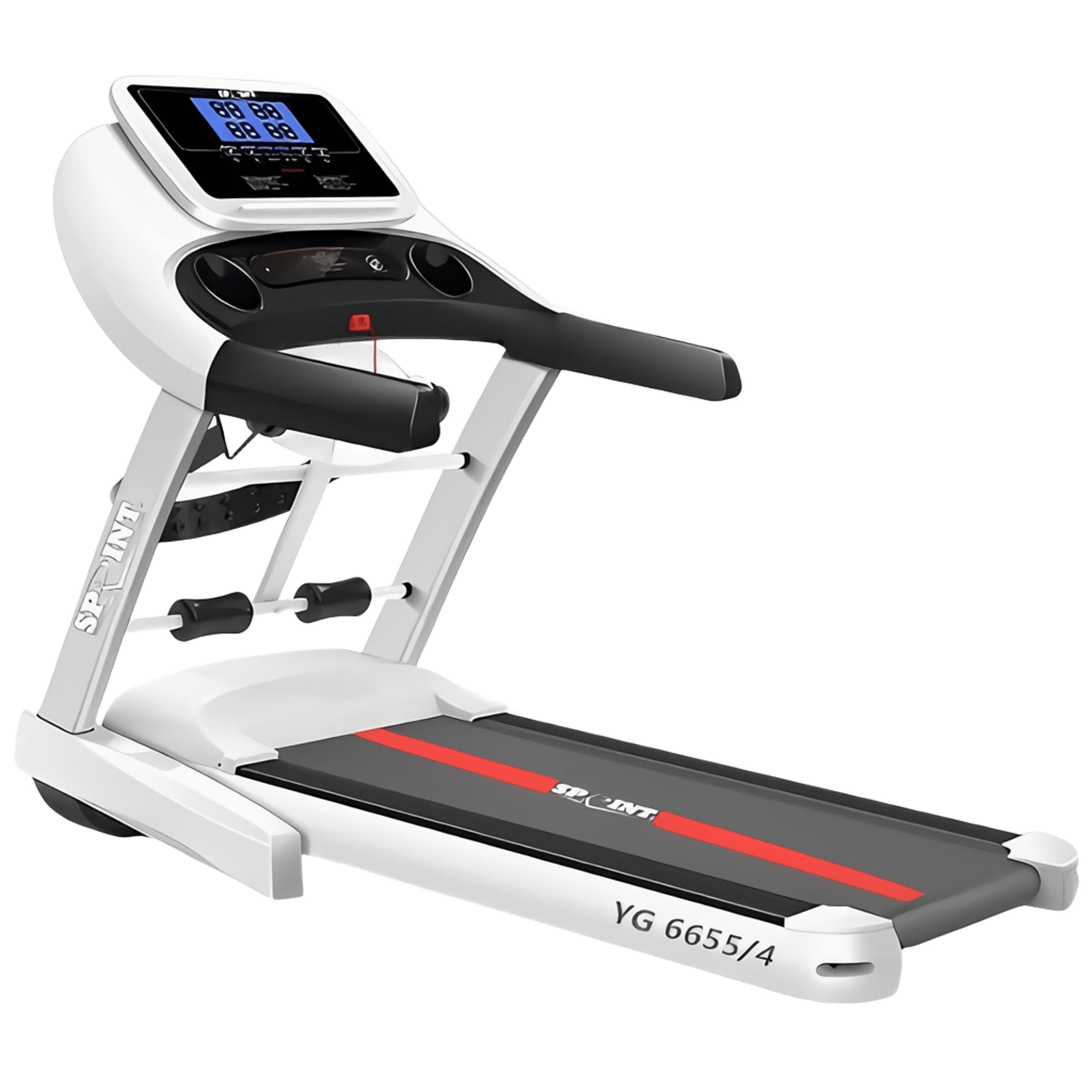 Sprint Treadmill with Attachments , 120 Kilogram 2.25 horsepower , White - YG 6655/4