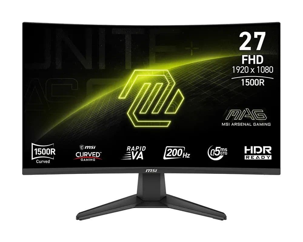 MSI MAG 276CF E20 27 Inch FHD Curved Gaming Monitor , 200 Hertz 0.5 Millisecond , Black