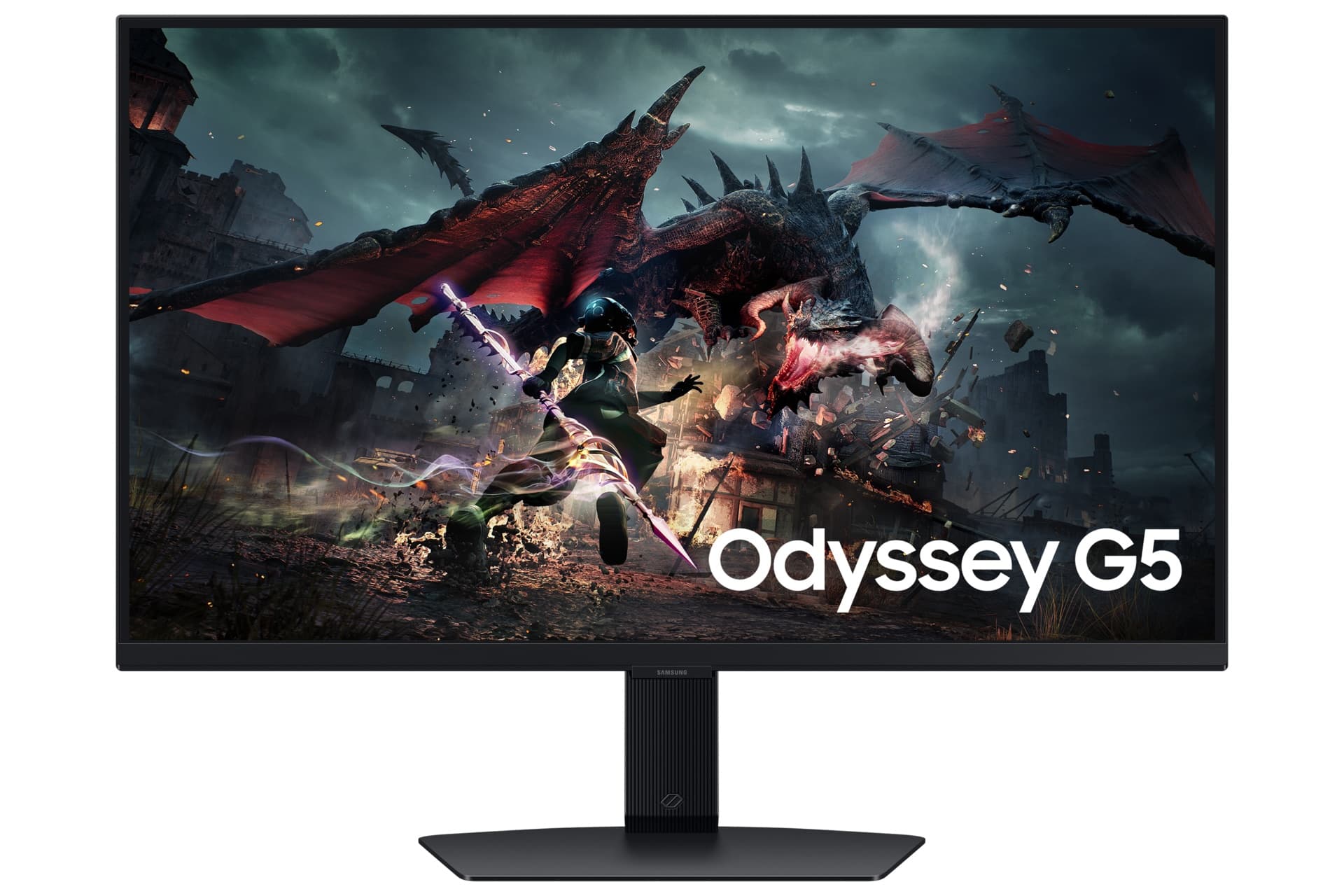 Samsung Odyssey G5 G50D 27 Inch QHD Flat Gaming Monitor , 180 Hertz 1 Millisecond , Black - LS27FG502EMXEG