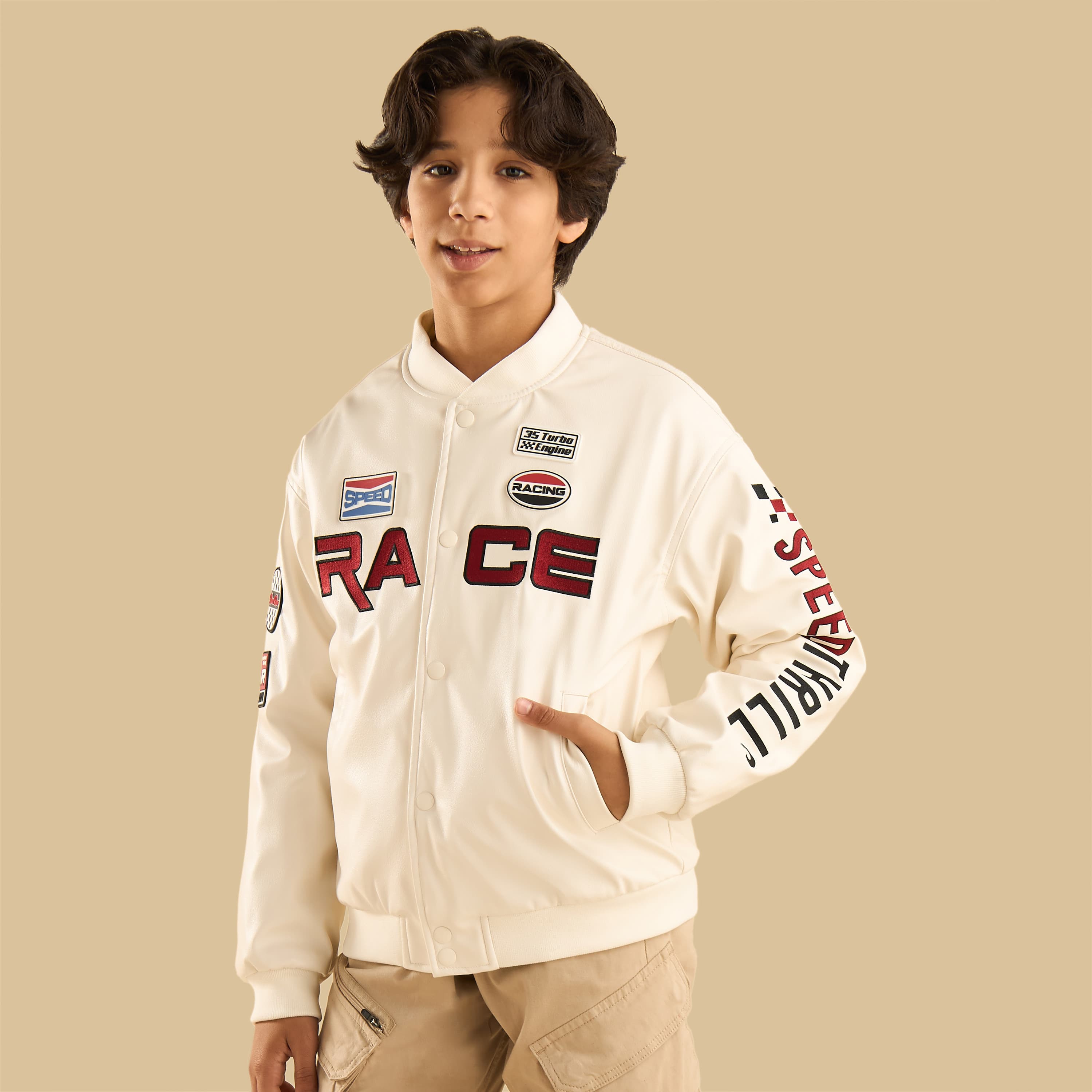 Racer Print Jacket Coats & Jackets