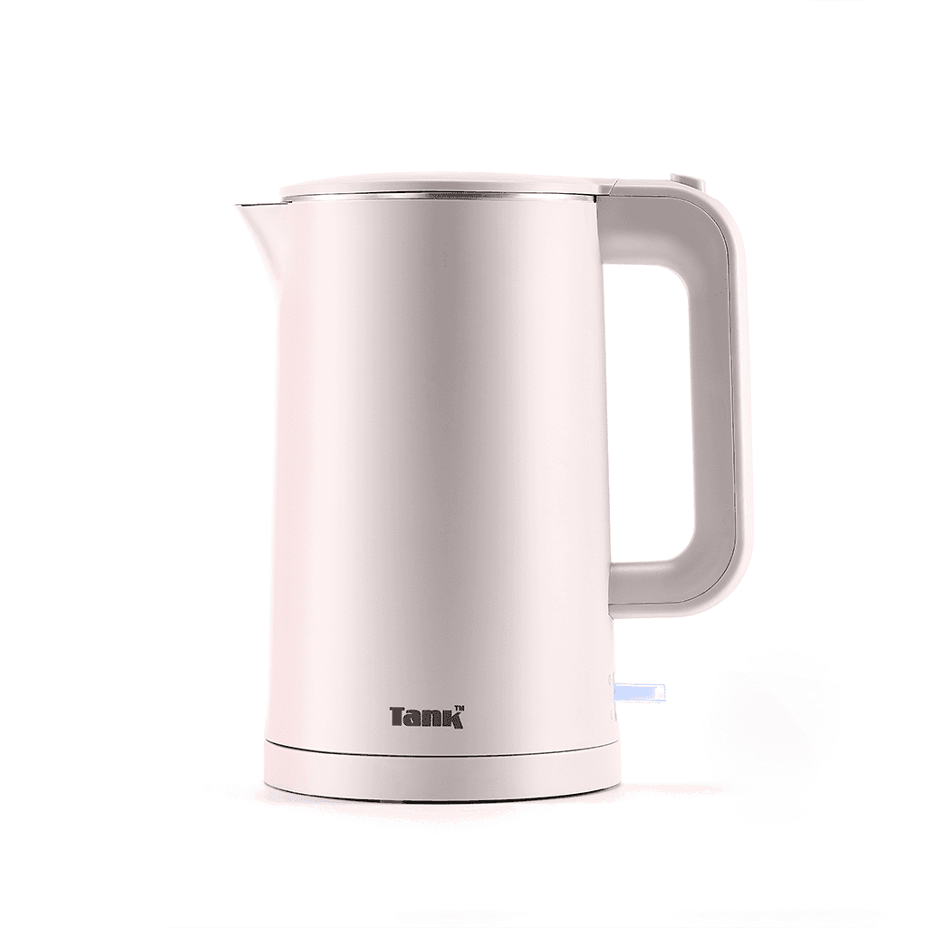 Tank Safe Touch Stainless Steel Electric Kettle, 1.5 Liter, 1500 Watt, Powder Pink - GS-EK2417