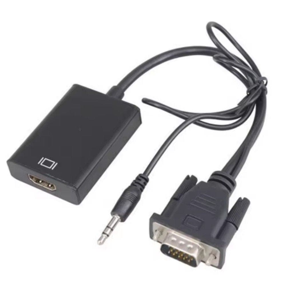 VGA to Adapter Cable 1080P with Audio Support 1920x1080P 60Hz – Black