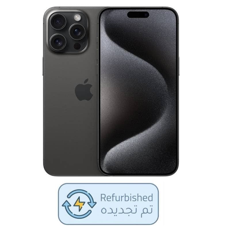 Refurbished Apple iPhone 15 Pro Single SIM, 128G, 8GB RAM, 5G - Black Titanium
