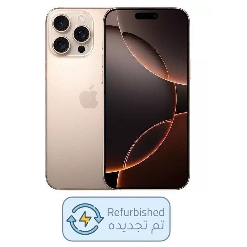Refurbished Apple iPhone 16 Pro Single SIM, 256GB, 8GB RAM, 5G - Desert Titanium
