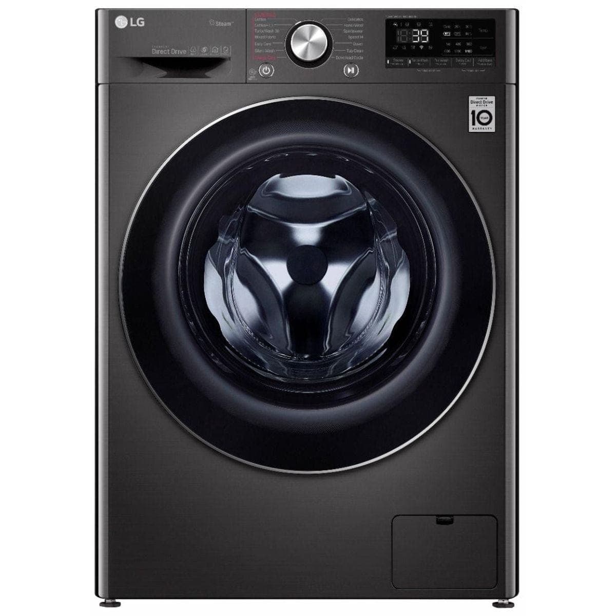 LG Vivace Digital Front Load Full Automatic Washing Machine With Dryer 2 Kg, Inverter Motor, 9 Kg, Black Steel - F4R5VGG2E