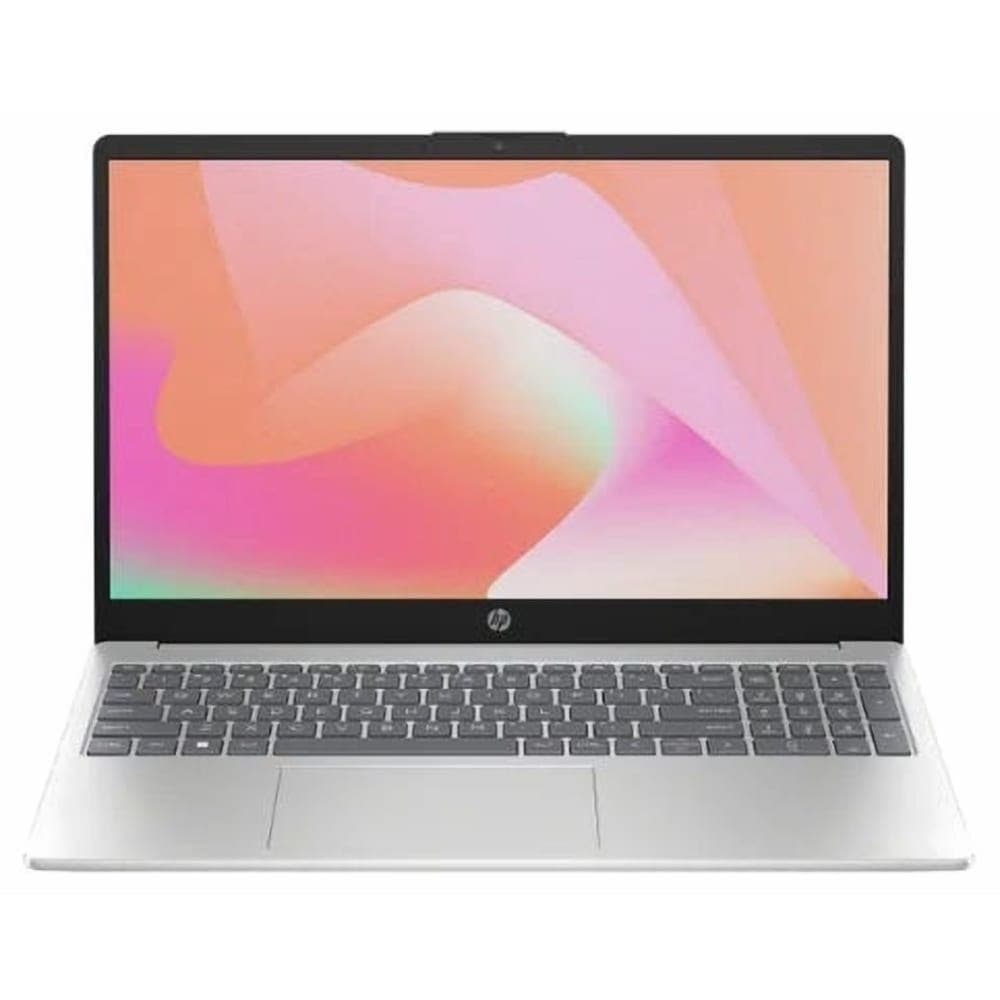 HP 15-FD0557NIA Laptop, Intel Core i7-1355U Processor, 15.6 Inch FHD Display, 512 GB SSD, 8 GB RAM DDR4, Intel Iris Xe Graphics, DOS, Natural Silver - BL8P5EA