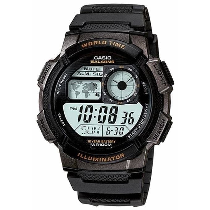 Casio Casual Watch, Digital, Resin Band For Men - AE-1000W-1AVDF