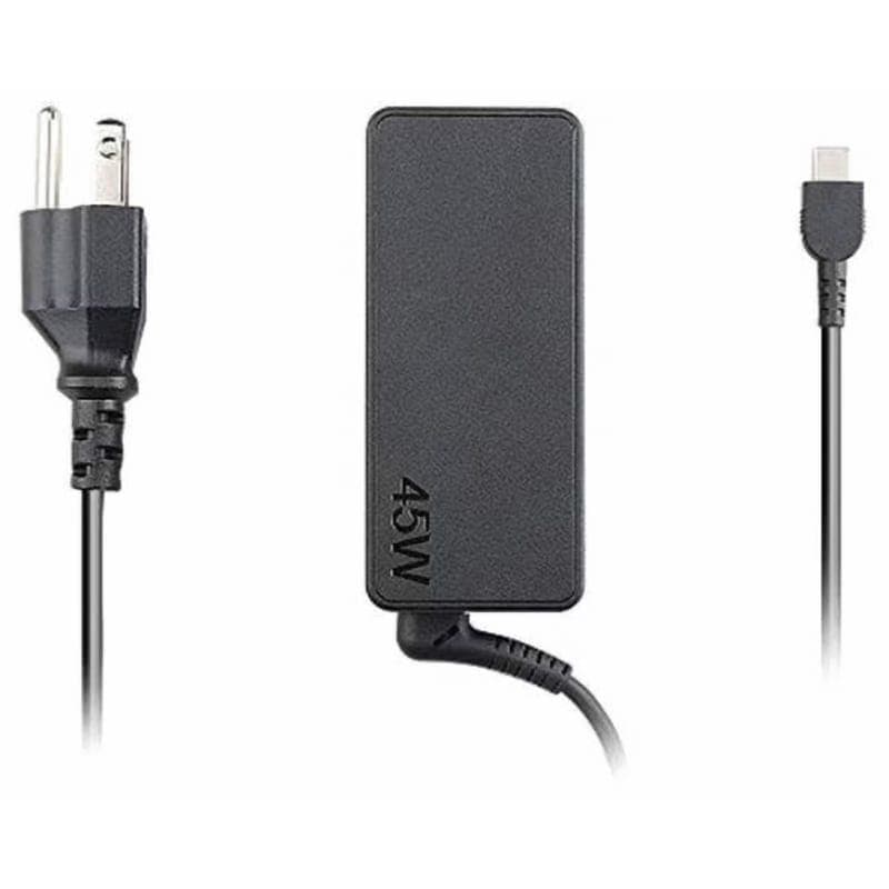 Lenovo USB-C AC Power Adapter For Lenovo Laptops, 45 Watt, Black - GX20N20876