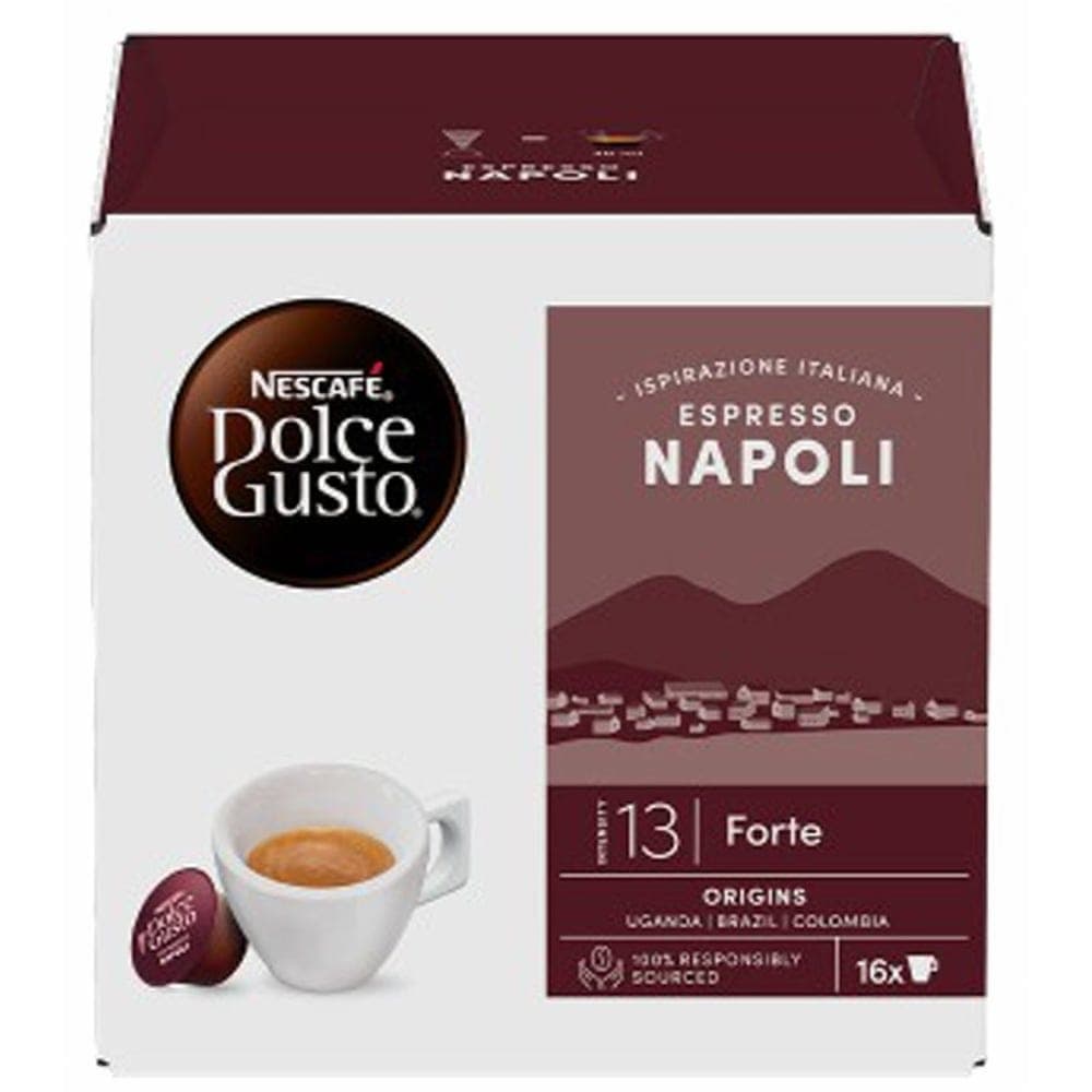 Nescafe Dark Roast Italy Napoli Espresso Espresso Coffee Capsules for Dolce Gusto Coffee Machines, 16 Capsules - 112 g
