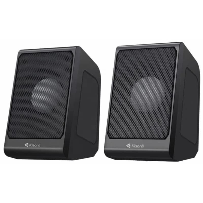 Kisonli Wired Computer Speaker, 2 Units, Black - KS-12