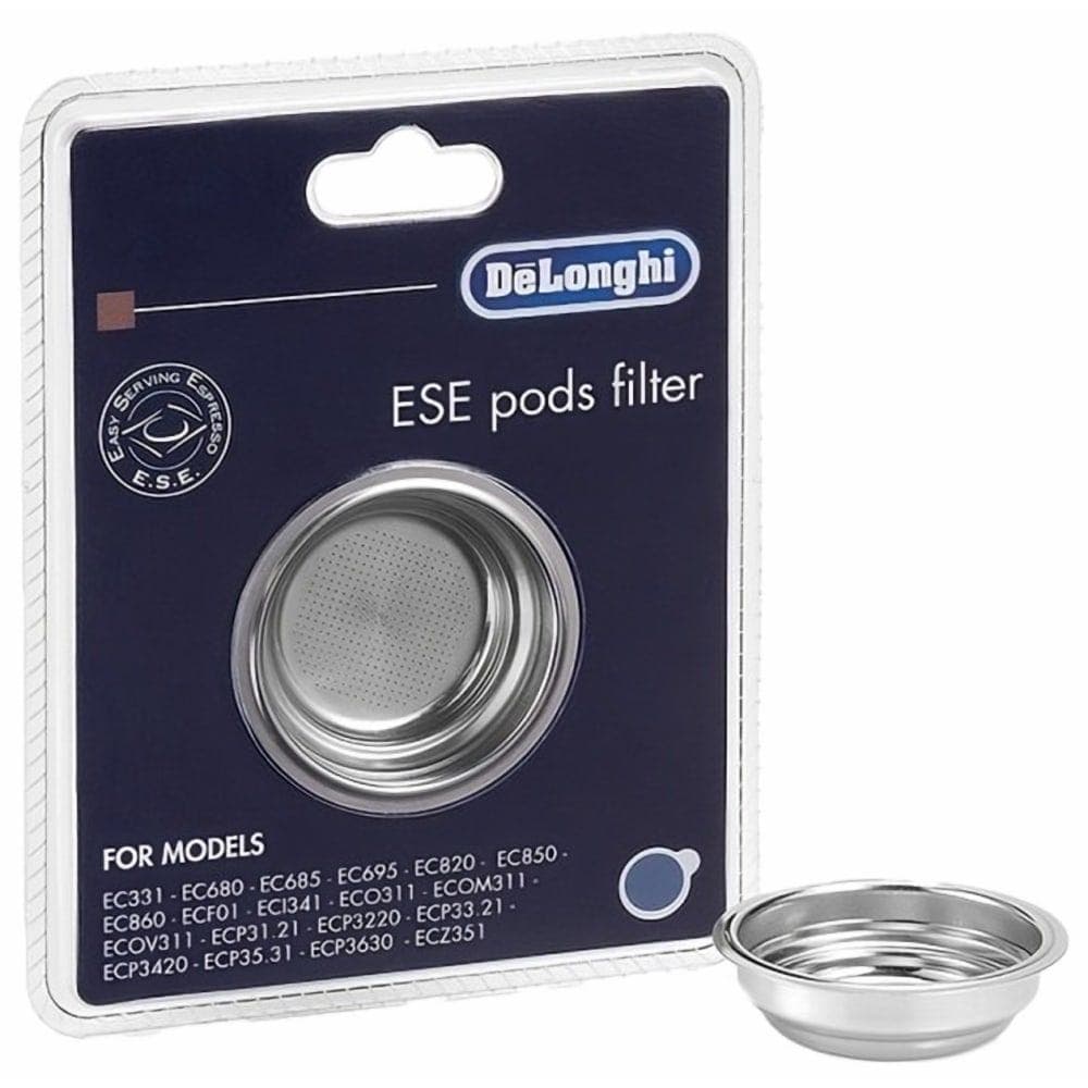 De’Longhi ESE Pod Filter for Coffee Makers, Silver - 5513281011