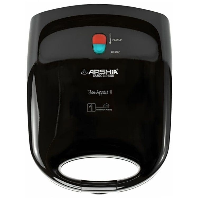 Arshia Sandwich Maker, 1200 Watt, Black - SM064-2455
