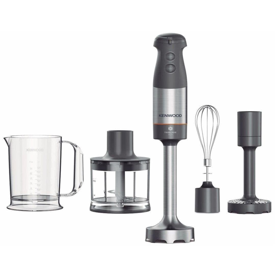 Kenwood Triblade XL Plus Multifunction Hand Blender, 500ml, 1000 Watt, Black Silver - HBM60.307GY