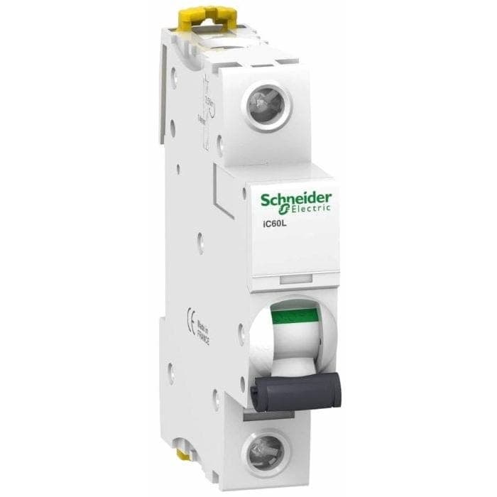Schneider Electric Acti9 IC60L Miniature Circuit Breaker (MCB), 1P, 63A, C Curve, 15kA, IEC/EN 60947-2