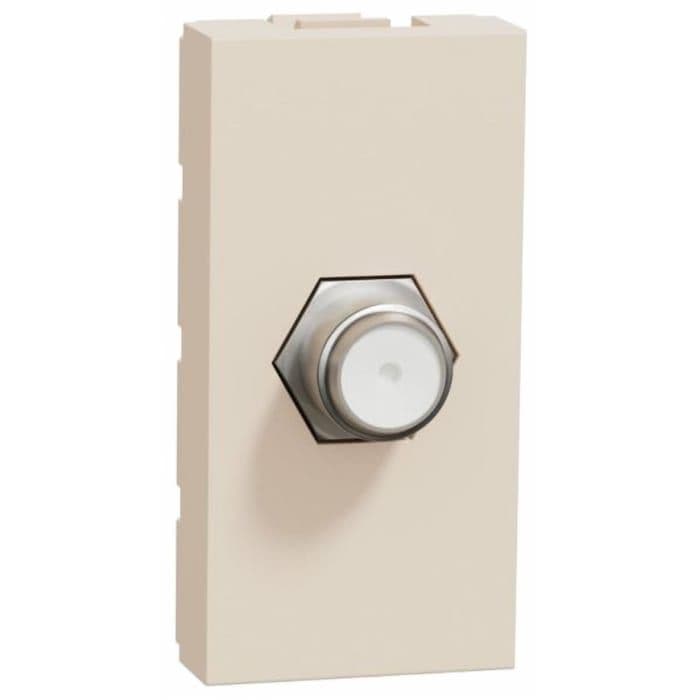Schneider Electric New Unica TV Socket, 1 Module, F-Type, IP2XC, Beige