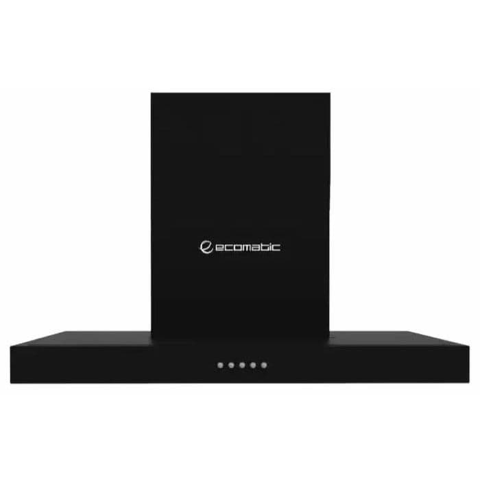 Ecomatic T-Shaped Chimney Built In Hood, 60 cm, Black - H6307TBKB