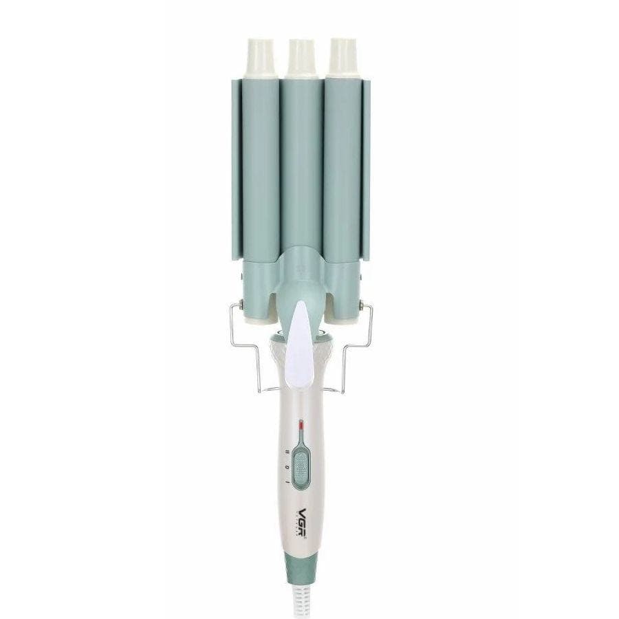 VGR Professional Hair Curler, 220 °C, Green White - V-595 ( International Warranty )
