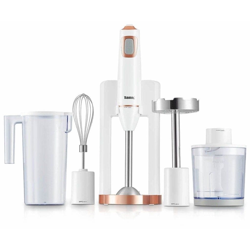 Tank All in One Multifunction Hand Blender, 600ml, 600 Watt, White Rose Gold - CM-6003-1