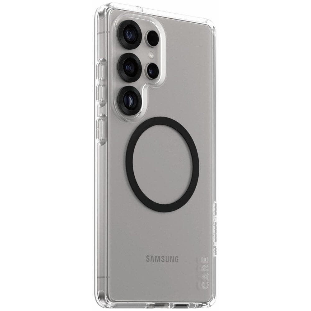 PanzerGlass CARE Urban Combat Back Cover For SAMSUNG Galaxy S25 Ultra, Transparent with Black MagSafe - CRRFUBQG38488