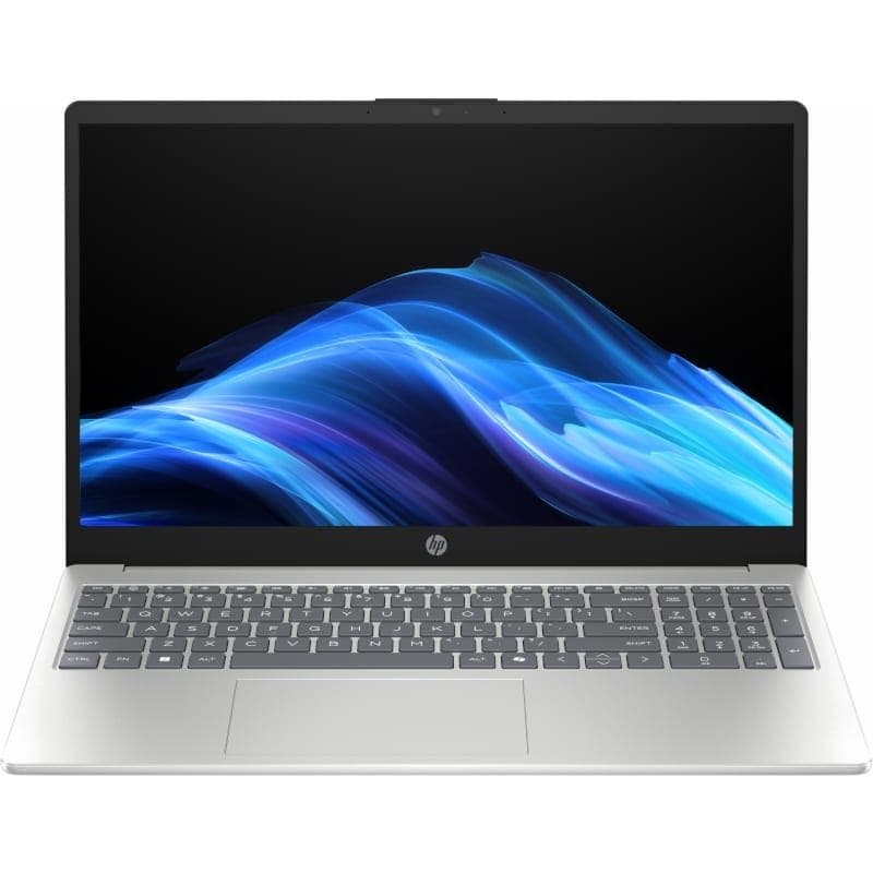 HP 15-fd1062ne Laptop, Intel Core Ultra 7 155H Processor, 15.6 Inch FHD Display, 512 GB SSD, 8 GB RAM DDR5, Intel ARC Graphics, DOS, Natural Silver - D41P1EA
