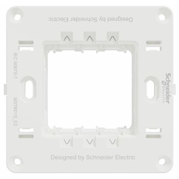 Schneider Electric Supporting Frame, Miluz E, 2 Gang, White