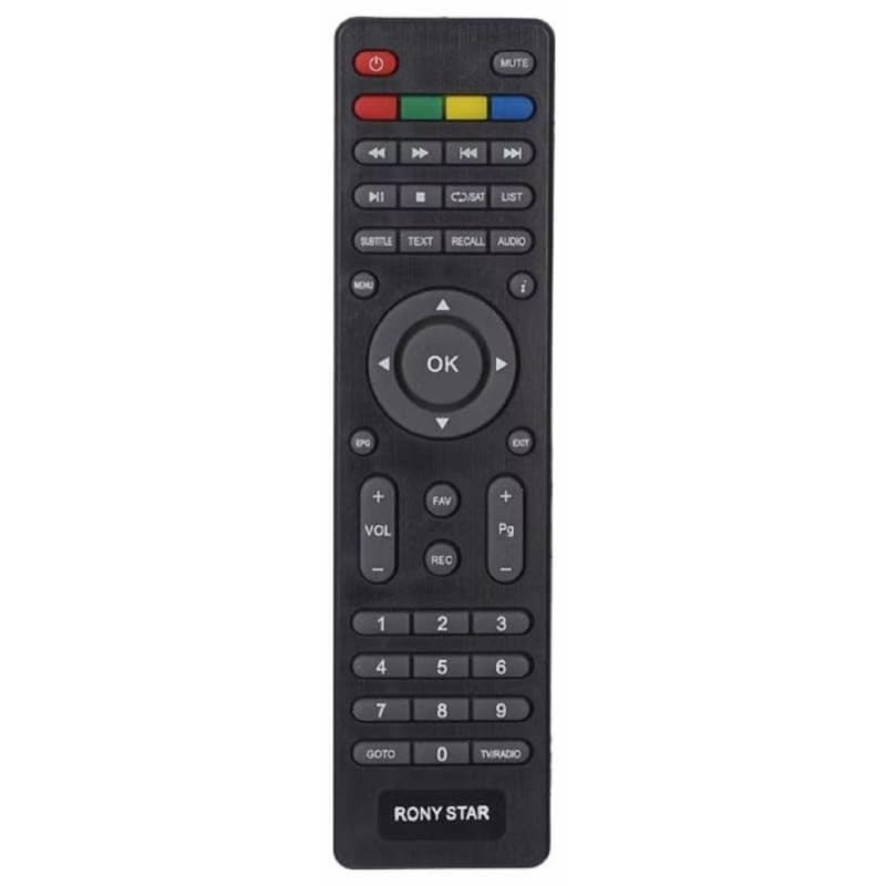 Remote Control For Rony Star Reciever, Black
