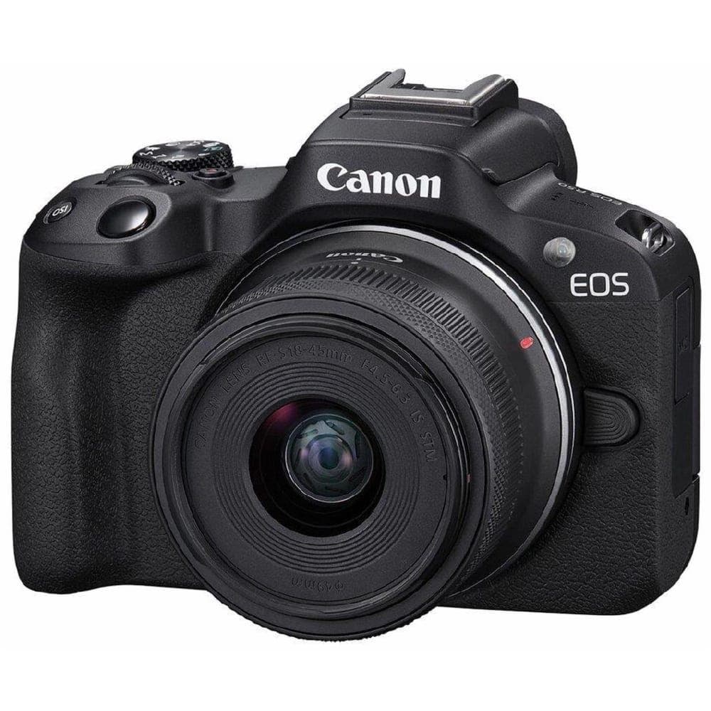 Canon EOS R50 Mirrorless Camera With 18-45mm Lens, 24.2MP, Black - 5811C013AA
