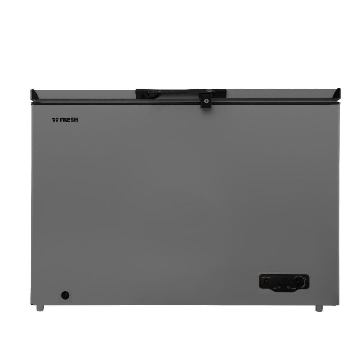 Fresh FDF-400 Chest Deep Freezer, Defrost, Without Drawers, 334 Liter, Silver - Fresh-500010799