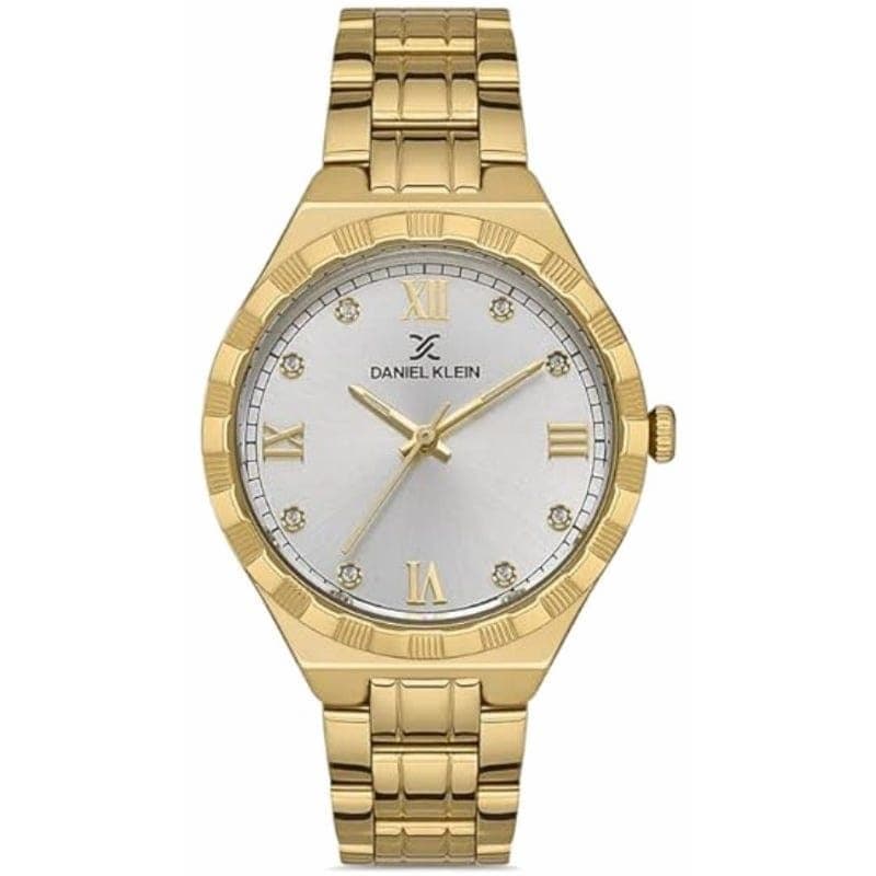 Daniel klien Classic Watch With Stainless Steel Strap For Women, Analog, 34 mm, Gold - DK.1.13256-6