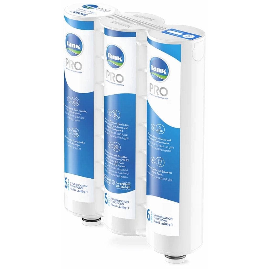 Tank Pro Water Filter Cartridges, 3 Pieces - White