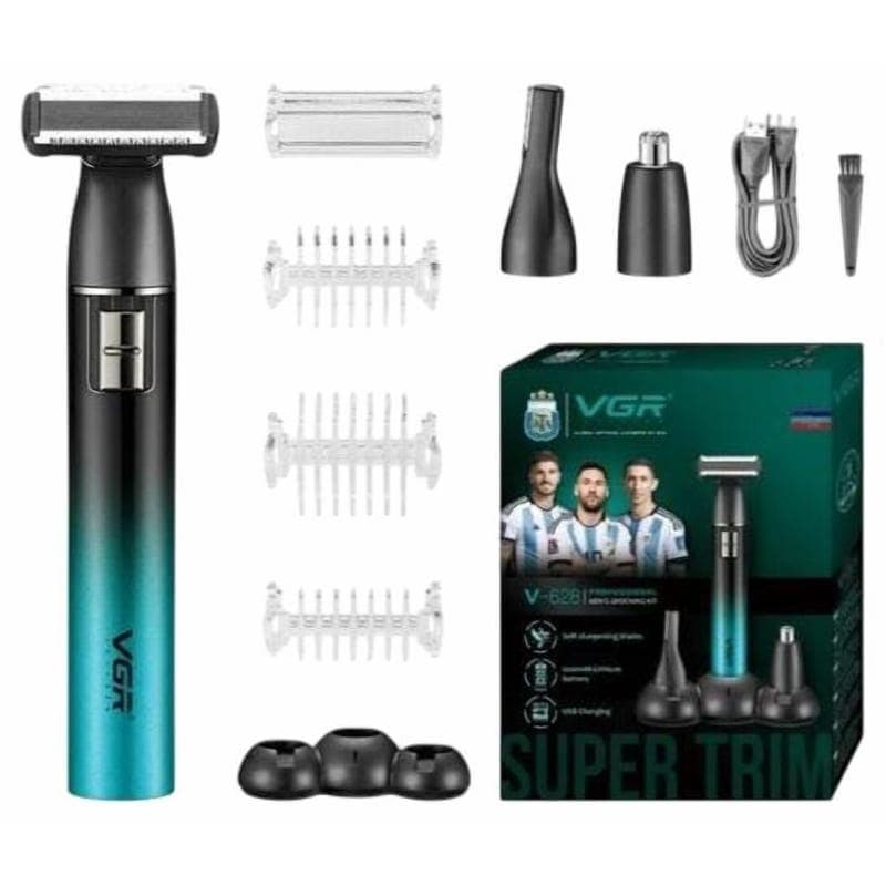 VGR Professsional Rechargeable Grooming Kit, Green Black - V-628