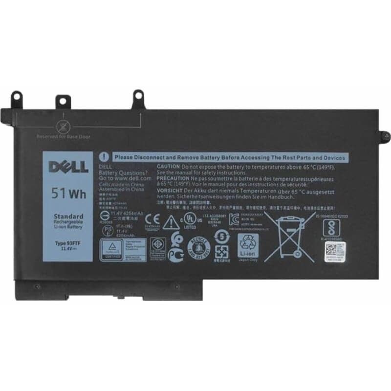 Li-ion Laptop Battery For Dell Laptops, 51Wh - 93FTF