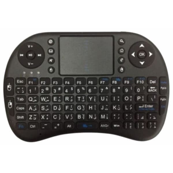 Wireless Mini Keyboard with Touchpad For Google TV Box, PS3 - Black