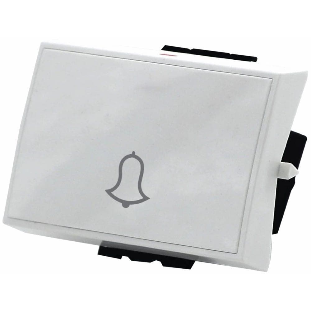 Konnice Electric Wide Doorbell Switch, White - K-308