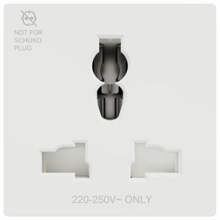 Schneider Electric International Socket outlet, Miluz E, 16A, 250V, 2 Module, White